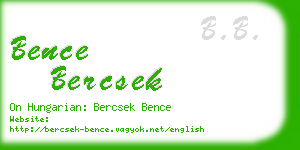 bence bercsek business card